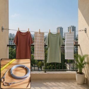 Heavy Duty Steel Wire Clothesline (10 M)