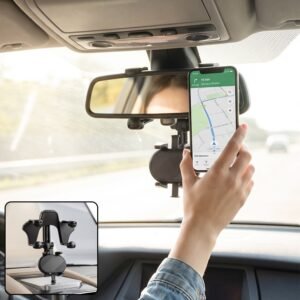 Car Rear View Mirror Phone Holder