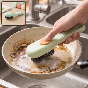Dish Brush with Liquid Dispenser