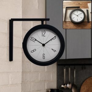 Double Sided Vintage Station Wall Clock