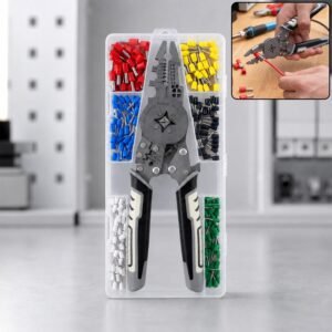 Wire Crimping Plier Kit with Connectors
