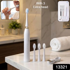 Rechargeable Electric Toothbrush with 3 Extra Heads