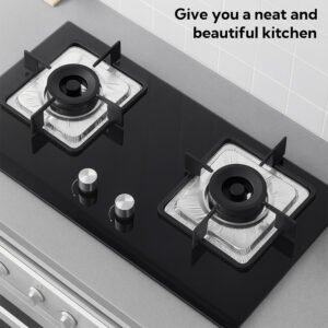 Aluminium Gas Stove Burner Protector Covers (10 Pcs)